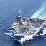 Um fuzileiro naval americano Sjöman temia a morte depois de cair no uso do USS George Washington na costa de Darwin na segunda -feira