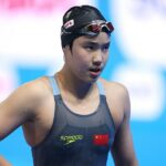 O nadador chinês Zidi Yu terminou 0,06 de uma medalha nas Copas do Mundo com apenas 12 anos