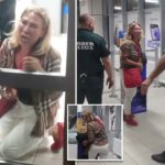 O passageiro da Ryanair cai de joelhos em lágrimas depois que se recusou a embarcar em muita bagagem