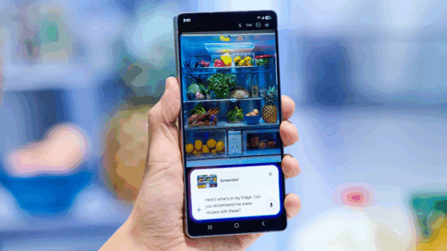 Capturas de tela de telas telefônicas que mostram como você pode usar a edição generativa de fotos em um dispositivo Samsung
