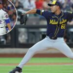 José Quintana Boje durante o jogo Brewers-Mets em 3 de julho de 2025.