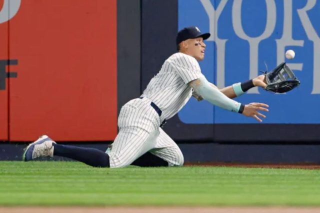 O terceiro zagueiro de Aaron Judge na vitória dos Yankees os deixou para prender a respiração

