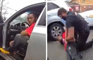 O vídeo mostra o homem negro enquanto o tráfego para e lábia na caneca 072225_WILLIAM_MCNEIL_TRASFIC_STOP_KAL