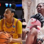 Oliviyah Edwards faz uma introdução engraçada a Flau'jae Johnson sobre Juju Watkins: "Não crie algo"