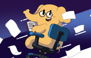 Open Source X Rival Mastodon está começando a arrecadar dinheiro com uma nova função de doação no aplicativo mastodon riding in an office chair