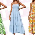 Os compradores pequenos elogiam que este vestido maxi colorido é o 'comprimento perfeito'