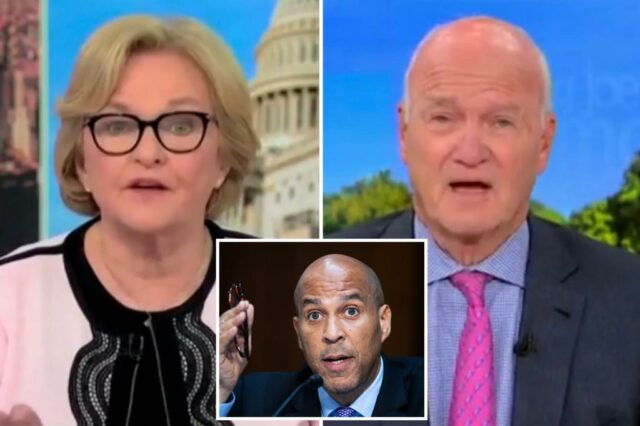 Os democratas da MSNBC zombam de Cory Booker no chão do "teatro político" do Senado

