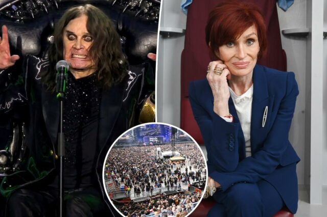 Os fãs de Ozzy Osbourne especulam que, com a banda gananciosa Sharon, foi distinguida pelo show do Black Sabbath

