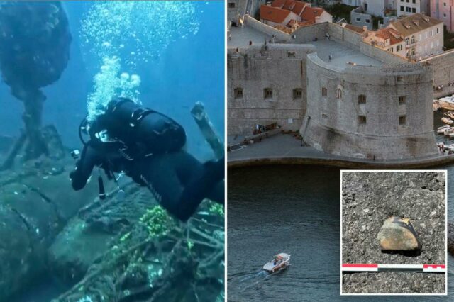 Os funcionários descobrem um navio do século XVIII no Medieval Game of Thrones City

