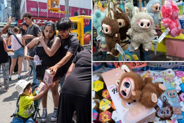 Os nova -iorquinos atingiram a loucura de Labubu como falsas óbvias de bonecas monstruosas chinesas populares

