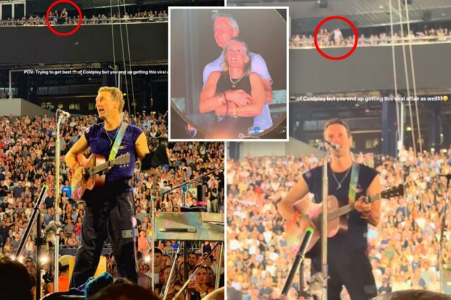 Os novos cantos do ex -diretor geral, Andy Byron, o viram abraçando Kristin Cabot no concerto do Coldplay

