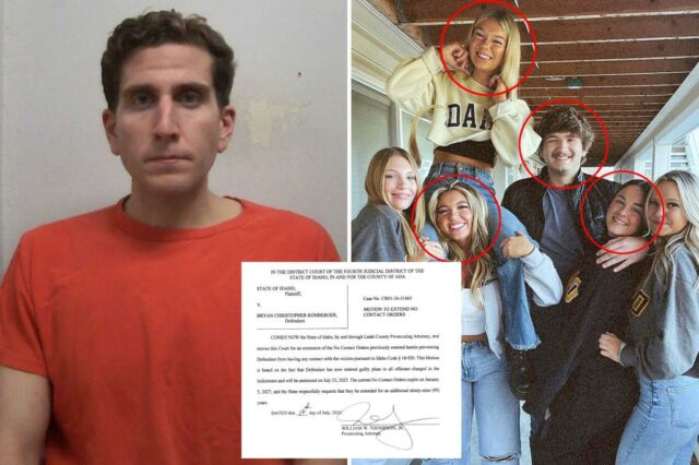 Brian Kohberger no tribunal.