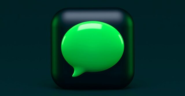 Os usuários do Android agora podem (um pouco) modificar as mensagens enviadas ao iPhone, mas ainda não vice -versa | Representação 3D da bolha de mensagens verdes