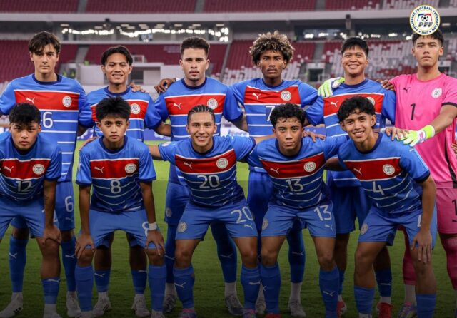 Time de futebol Filipin no campeonato da ASEAN Sub-23.