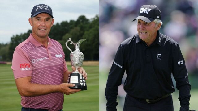 Padraig Harrington se junta a Gary Player em um clube particular após sua vitória no Senior Open, ISPS Handa

