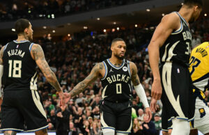 “Para cumprir a quantidade de recursos de basquete que possui” – os apoiadores da NBA reagem a Kyle Kuzma, reivindicando Jersey 0 após a saída de Damian Lillard de Bucks de Bucks March Madness Logo