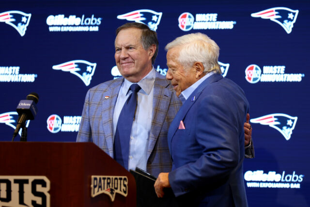 Patriots's Kraft faz a cama da campainha belicato

