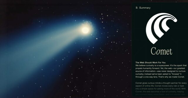 Perplexity lança o cometa, seu navegador da web com base na inteligência artificial

