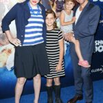 Alice Evans e Ioan Gruffudd com suas duas filhas Ella e Elsie 2018