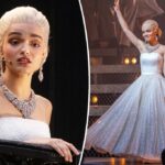 Rachel Zegler de repente sai da eficiência de "Evita" no meio do show, a sutileza recebe uma ovação de pé