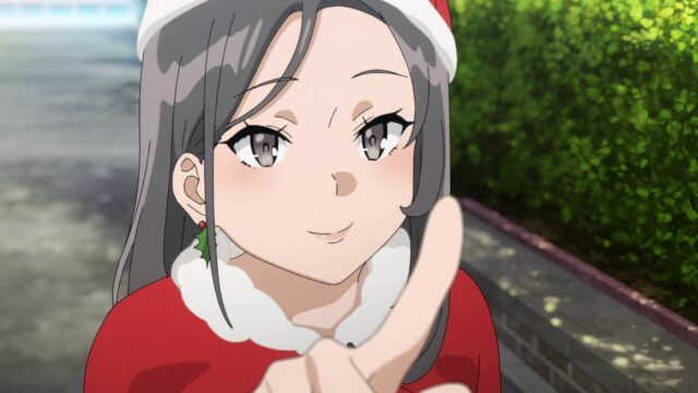 Rio e Sakuta, como visto em Rascal, não imaginam o Capítulo 4 do Natal (foto através do Studio Cloverworks)