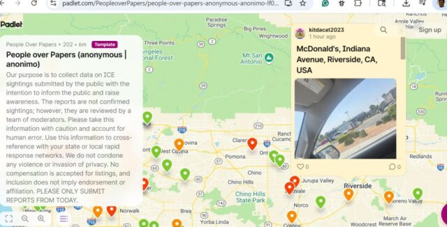 Os agentes federais mascarados estão em frente a um gol do Dodger Stadium em 19 de junho de 2025 em Los Angeles. Muitos relatórios sobre a perseguição a sites e mídias sociais de ataques de gelo são publicados por pessoas que confundem a polícia local para oficiais do ICE, dizem especialistas. Os membros da comunidade que então mergulham para protestar contra o que inibem a aplicação das autoridades policiais inibem a aplicação da imigração das agências policiais. (Foto de Mario Tama/Getty Images)