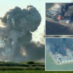 Restos humanos encontrados no armazém de fogos de artifício na Califórnia, onde 7 foram perdidos após a explosão, uma chama maciça