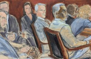 Sean “Diddy” Combs absolvido incrivelmente por acusações de comércio sexual, mas condenado por contar a prostituição no julgamento do Bombshell NYC Trial Esboço da sala de Sean Court