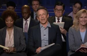 Seth Meiers recebe Karoline Leavitt em Baking Trump em uma conferência sobre vídeo de imprensa falsa Jogando