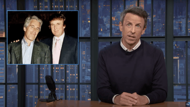 Seth Meyers repete o escândalo de Trump/Epstein em 10 minutos Damn Minutes

