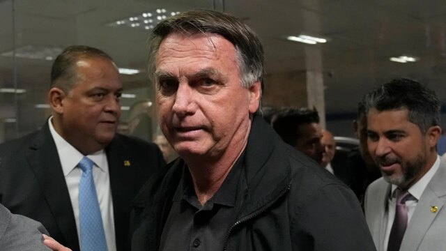 Show policial do ex -presidente brasileiro Jair Bolsonar, sede política

