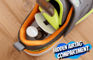 Skechers faz sapatos infantis com um compartimento de airtag escondido Skechers shoe with hidden AirTag compartment