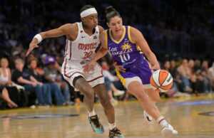 Sparks rastrearam erros para vencer o primeiro WNBA: Washington Mistics no Los Angeles Sparks