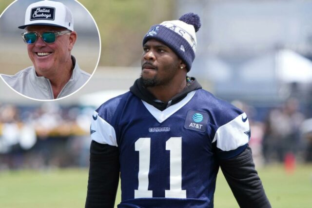Stephen Jones, diretor operacional do Dallas Cowboys, no campo de treinamento.