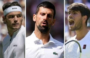 “Taylor Fritz Novak Djokovic’ten faz uma luta melhor” – fãs, Carlos Alcaraz’a Wimbledon SF, apesar da perda de SF aplaudindo o americano aplaudindo Taylor Fritz (à esquerda) e Carlos Alcaraz (direita) (Fonte: Getty)