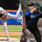 O arremessador Detroit Tigers Tarik Skubal joga o campo.