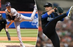 Telefonema do máximo dos Yankees Fry, o que levou a Tarik, Tigal Tigers O arremessador Detroit Tigers Tarik Skubal joga o campo.