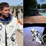 Testemunhas testemunhas da lenda Felix Baumgartner ouviram um grande boom quando o parotlider saiu de controle