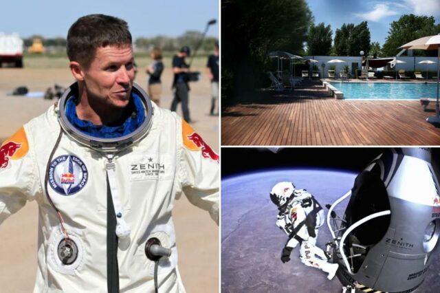 Testemunhas testemunhas da lenda Felix Baumgartner ouviram um grande boom quando o parotlider saiu de controle

