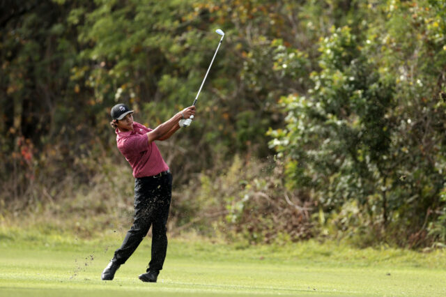 Tiger Woods Son, Charlie, Mostrar pai; Publique outro acabamento forte


