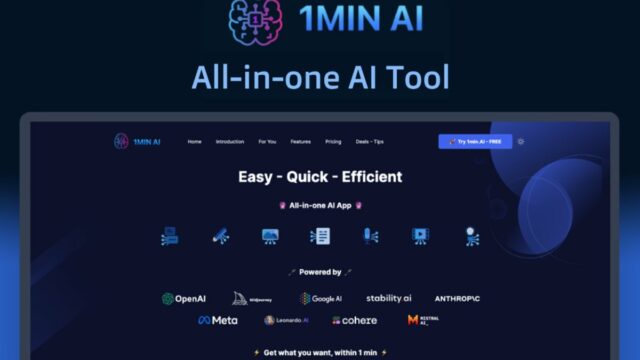 Todo o suporte de IA de primeira linha que você precisa com 1min.ai por apenas US $ 30

