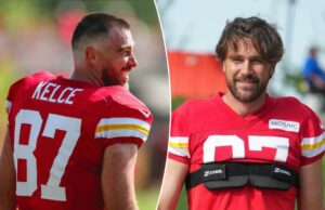 Travis Kelce estreia um penteado dramático no campo de treinamento de chefes: “Retiramos o cachorro” Travis Kelce estreia um penteado dramático no campo de treinamento de chefes: "Retiramos o cachorro"