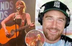 Travis Kelce quebra, quando a surpresa de Taylor Swift Nashville foi criada Travis Kelce quebra, quando a surpresa de Taylor Swift Nashville foi criada