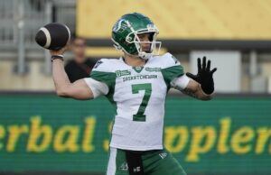 Trevor Harris, Rafridrs manteve 4-0 registros on-line vs. Stampders CFL: Suskechen Rafarrs em Hamilton Tiger-Cats