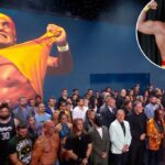 Hulk Hogan apertou o bíceps.