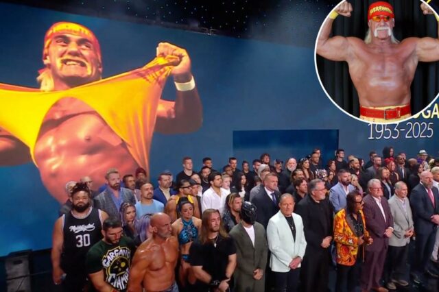 Hulk Hogan apertou o bíceps.
