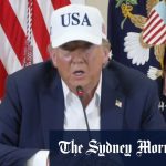 Trump visita a cidade do Texas devastada pelo rio