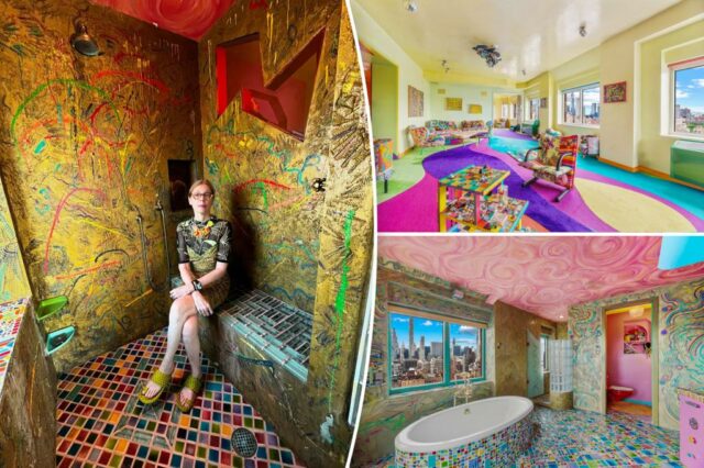 Um apartamento de artista caleidoscópico em Nova York retornou à venda com uma redução de preço em US $ 2 milhões - e este é um ótimo show de cores

