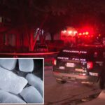 Polícia de Houston na noite do crime.