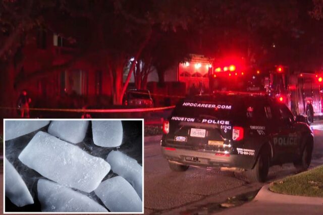 Polícia de Houston na noite do crime.